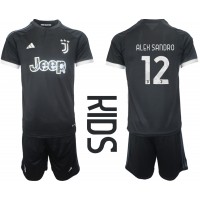 Camisa de Futebol Juventus Alex Sandro #12 Equipamento Alternativo Infantil 2023-24 Manga Curta (+ Calças curtas)